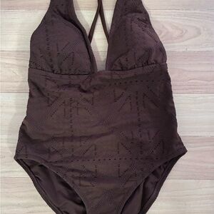 Shade & Shore Brown One-Piece Swimsuit